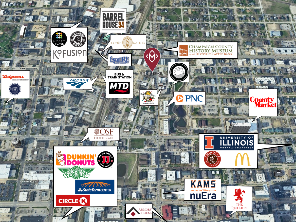 115 S First St Retailer Map
